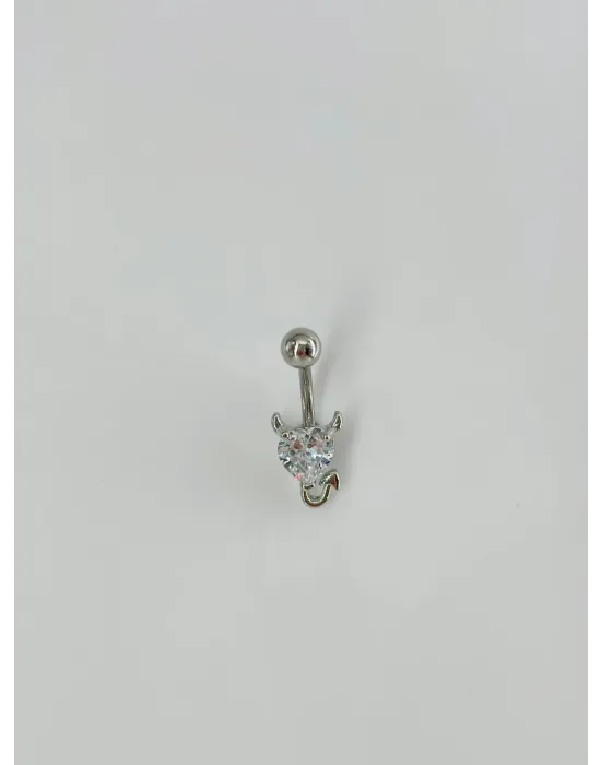 Kalp Detaylı Göbek Piercing - Pg0065