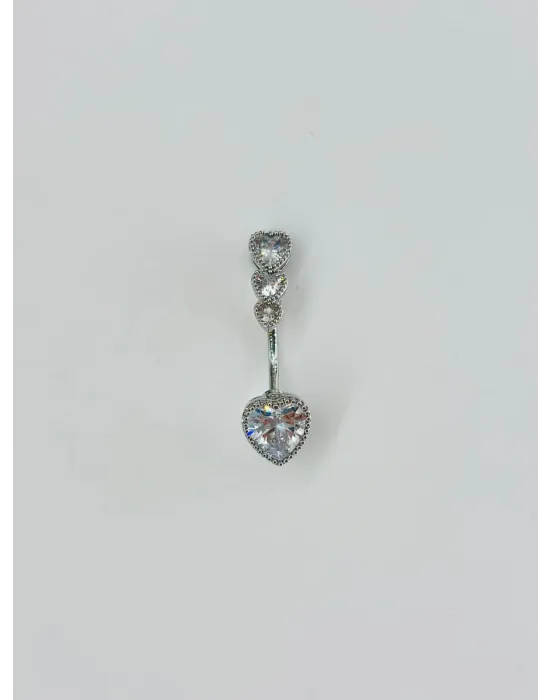 Kalp Detaylı Göbek Piercing - Pg0079