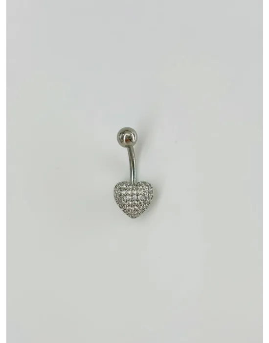 Kalp Detaylı Göbek Piercing - Pg0084