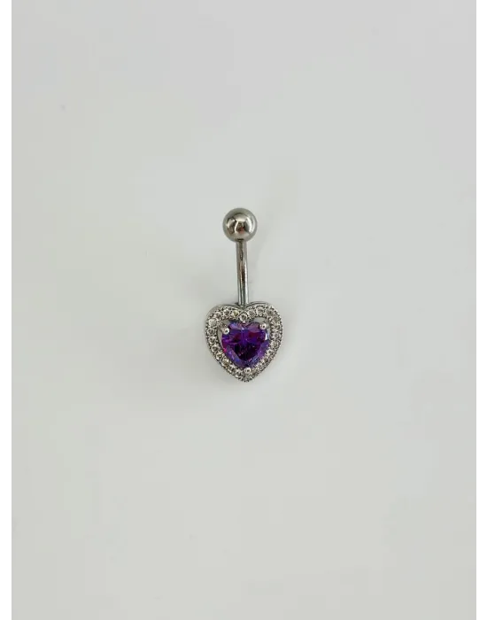 Kalp Detaylı Göbek Piercing - Pg0167