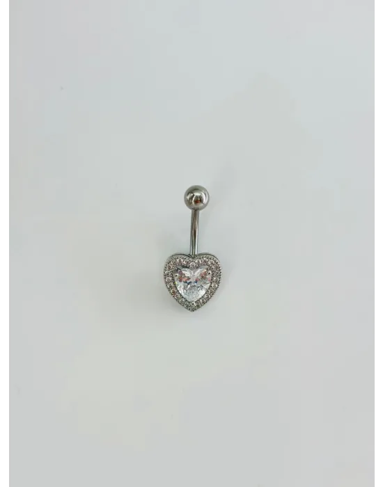 Kalp Detaylı Göbek Piercing - Pg0168