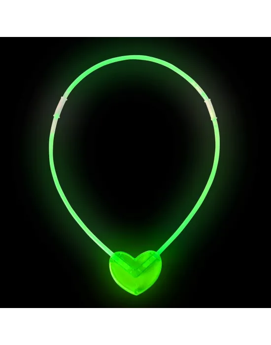 Karanlıkta Yanan Glow Kalp Şekilli Kolye 6 Renk 6 Adet