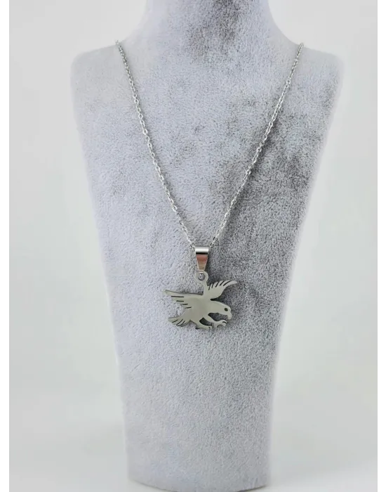 Kartal Figürü Çelik Erkek Kolye - Ekl0097