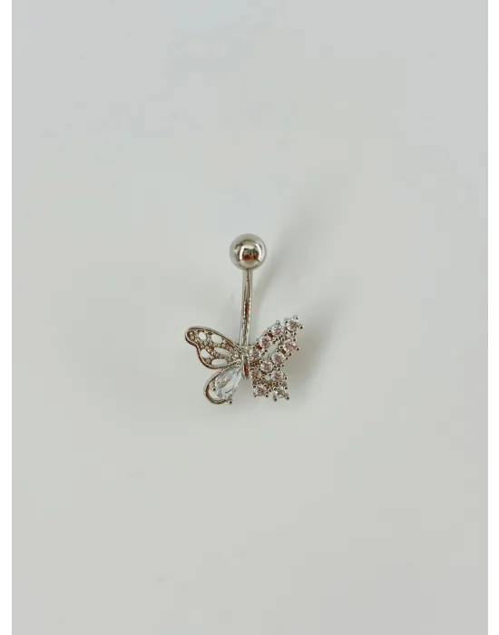 Kelebek Detaylı Göbek Piercing - Pg0050