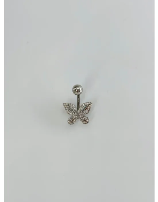 Kelebek Detaylı Göbek Pıercing - Pg0151