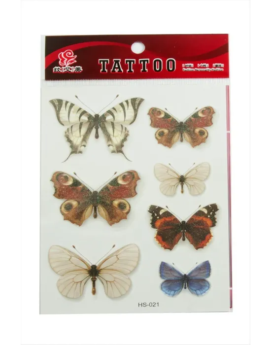 Kelebek Tattoo Dövme Sticker