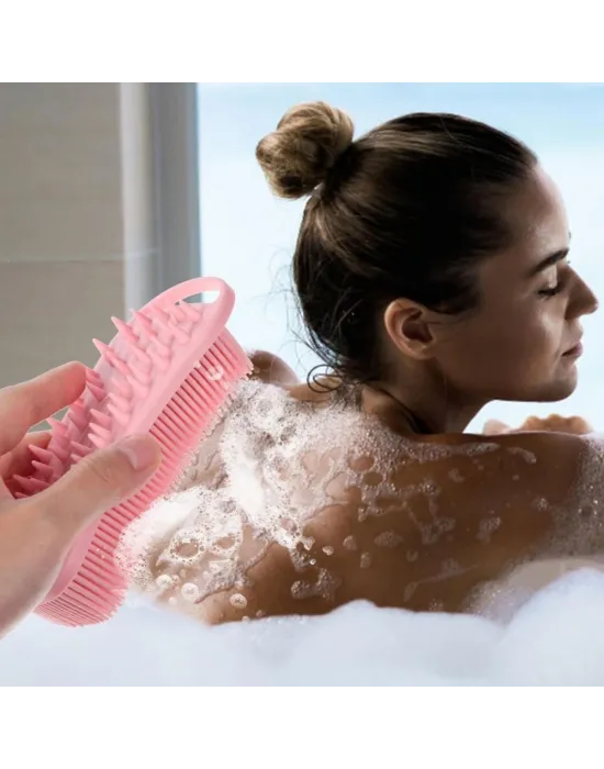 Kendiliğinden Askılı Peeling Ve Masaj Etkili Silikon Banyo Vücut Fırçası