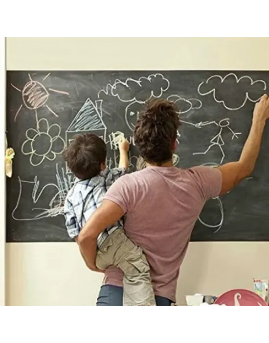 Kendinden Yapışkanlı Kara Tahta Sticker Rulo