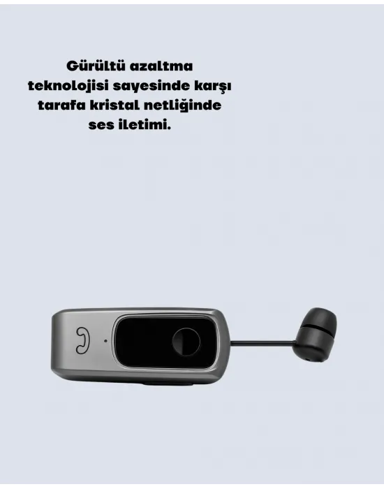 Klipsli Tasarımlı Bluetooth Kulaklık Uzun Pil Ömrü