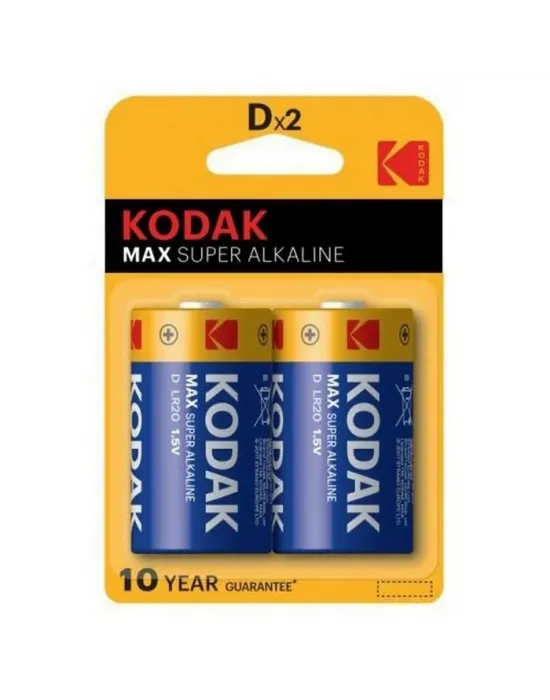 Kodak 2 Adet Max Super Alkalin Lr20 D Boy Büyük Pil