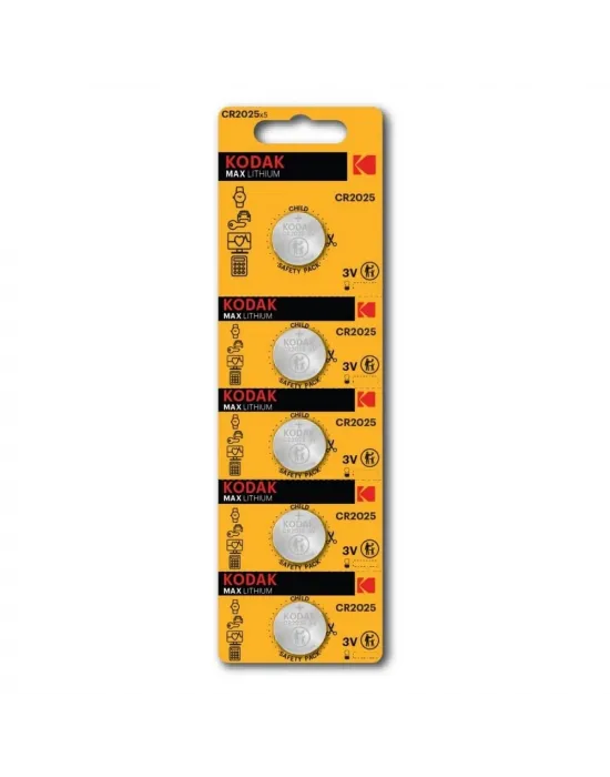 Kodak 5 Adet Cr2025 Max Lityum Para Pil