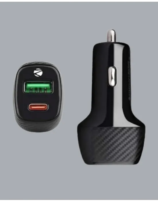 Kompakt Tasarımlı Type-c + Usb Girişli Araç Şarj Başlığı