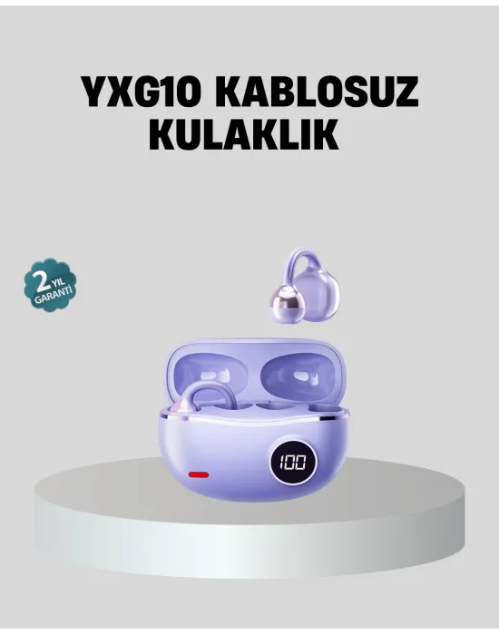 Kulak Arkası Klipsli Bluetooth Kulaklık Yxg10 Silikon Malzemeli Ergonomik