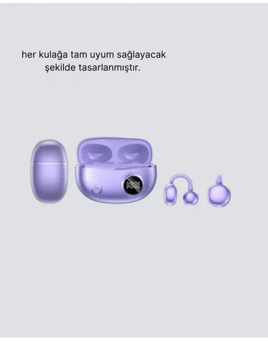Kulak Arkası Klipsli Bluetooth Kulaklık Yxg10 Silikon Malzemeli Ergonomik