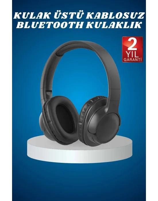 Kulak Üstü Kablosuz Bluetooth Kulaklık Yüksek Ses Kaliteli Anc Özelliği