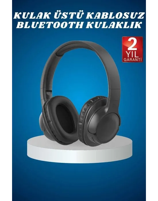 Kulak Üstü Kablosuz Bluetooth Kulaklık Yüksek Ses Kaliteli Anc Özelliği