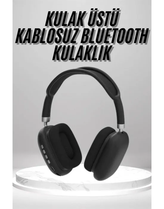 Kulak Üstü Kablosuz Bluetooth Kulaklık Yumuşak Süngerli Sd Kart Girişli