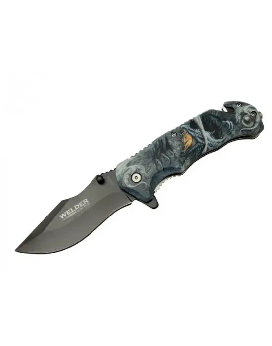 Kurtarma Çakısı 21,5 Cm Yarı Otomatik , Kemerlikli