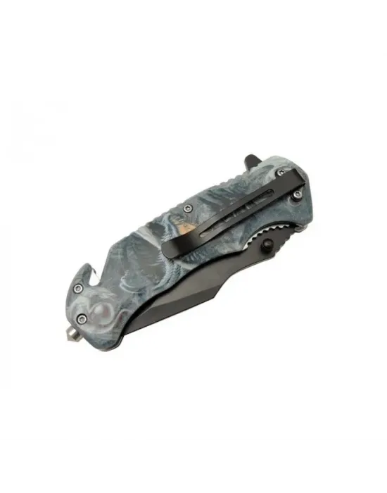 Kurtarma Çakısı 21,5 Cm Yarı Otomatik , Kemerlikli