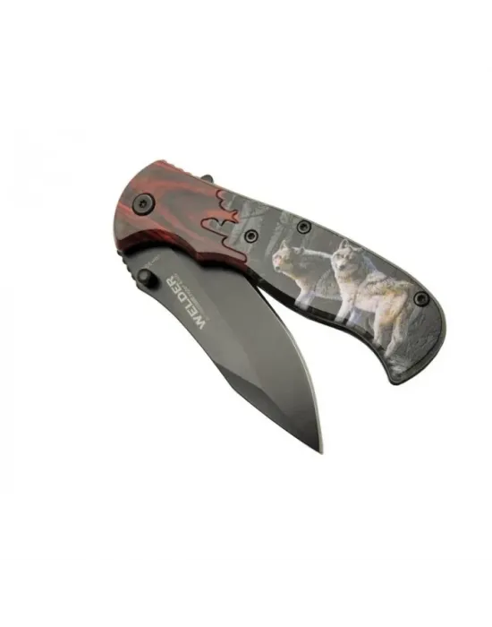 Kurtlu Çakı 20 Cm Yarı Otomatik , Kemerlikli