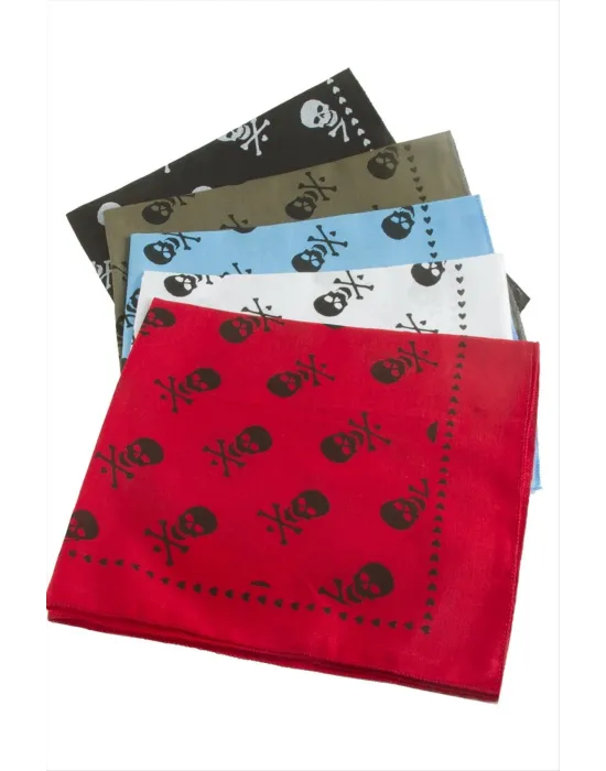 Kuru Kafa Desenli Keten Bandana 50*50
