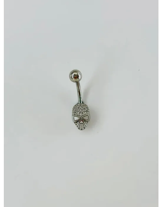 Kuru Kafa Detaylı Göbek Piercing - Pg0042