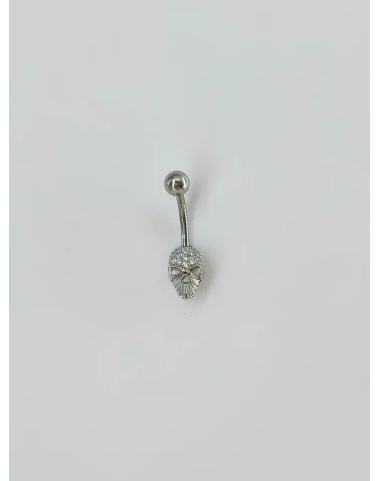 Kuru Kafa Detaylı Göbek Piercing - Pg0060