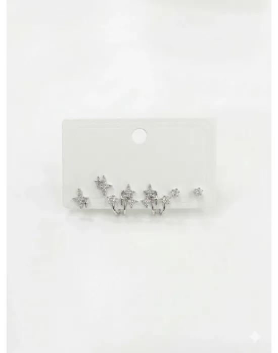 Kutup Yıldızı Altılı Küpe - Kp00576
