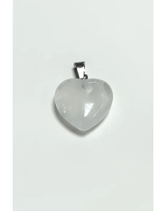 Kuvars Kalpli Doğaltaş Kolye Ucu Küçük 1,5 cm
