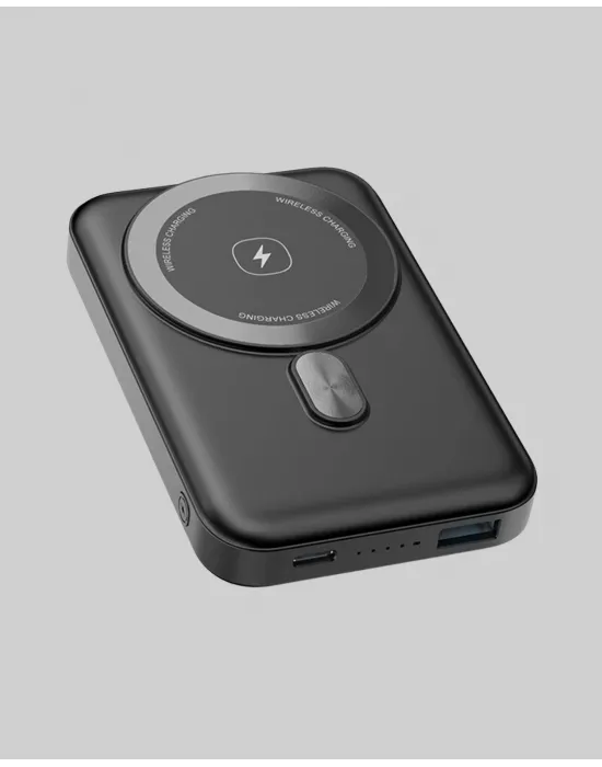 Lcd Ekranlı Kablosuz Powerbank Type C Ve Usb Çıkışlı