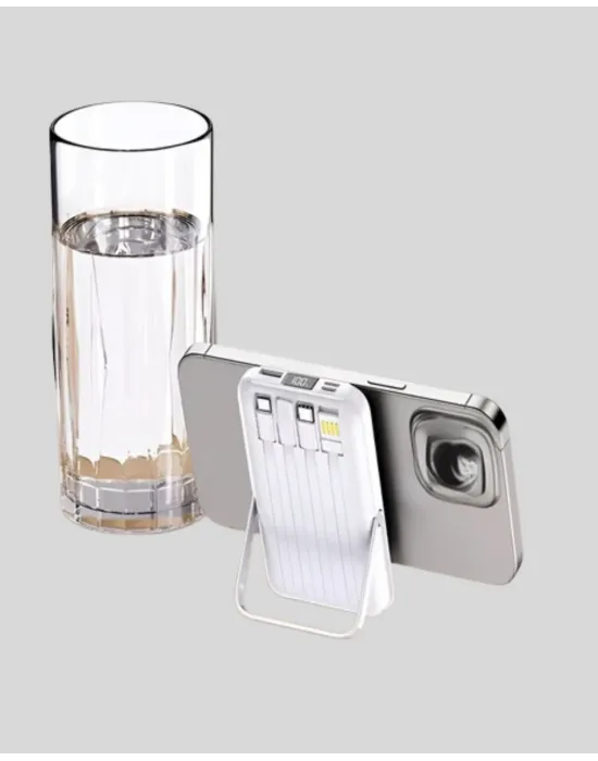 Lcd Göstergeli Manyetik Powerbank Type C Usb Girişli