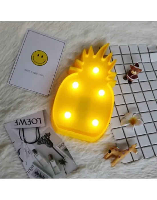 Led Işıklı Ananas Gece Lambası