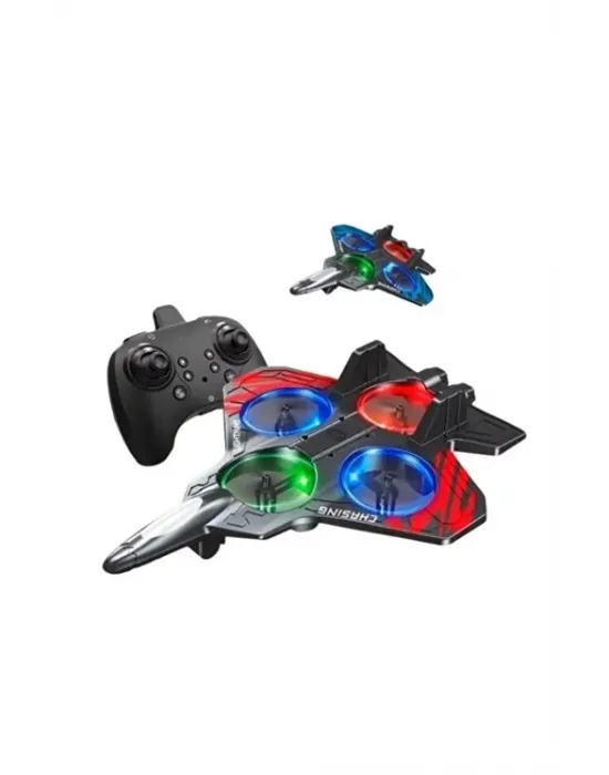 Led Işıklı Oyuncak Drone Fighter Jet Tasarımlı Uzaktan Kumandalı Uçak