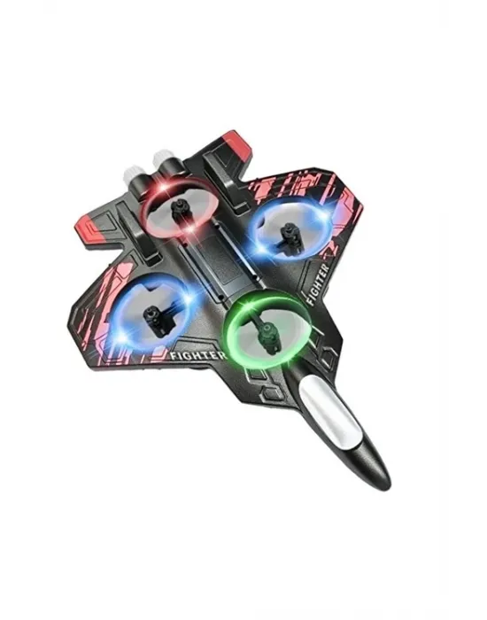 Led Işıklı Oyuncak Drone Fighter Jet Tasarımlı Uzaktan Kumandalı Uçak