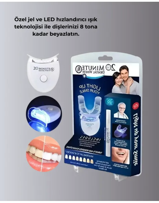 Led Işıklı Profesyonel Diş Beyazlatma Seti