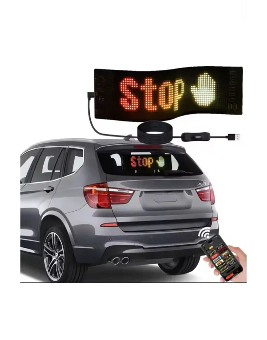 Led Panel Cama Yapışan Telefon Kontrollü Led Ekran Panel 16*64 Led Sayısı