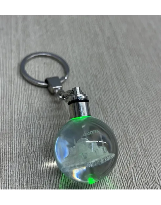 Ledli Ayasofya Tasarımı Kristal Anahtarlık Alk3803