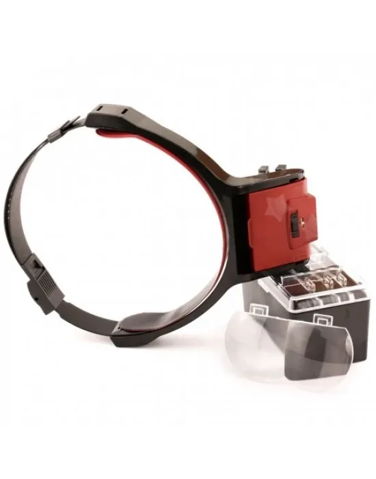 Lens Takmalı 4 Lens , Led Lambalı Şapka Tip Büyüteç