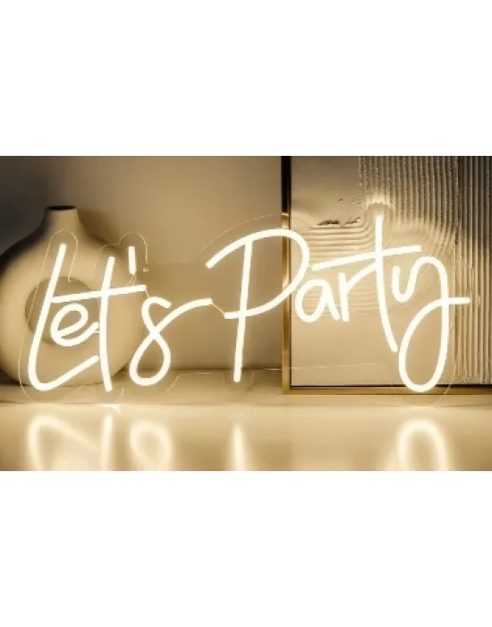 Lets Party Yazılı Neon Led
