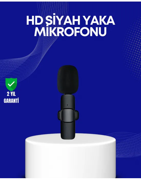 Lightning Girişli 2’li Kablosuz Yaka Mikrofonu Çift Kişilik Kayıt