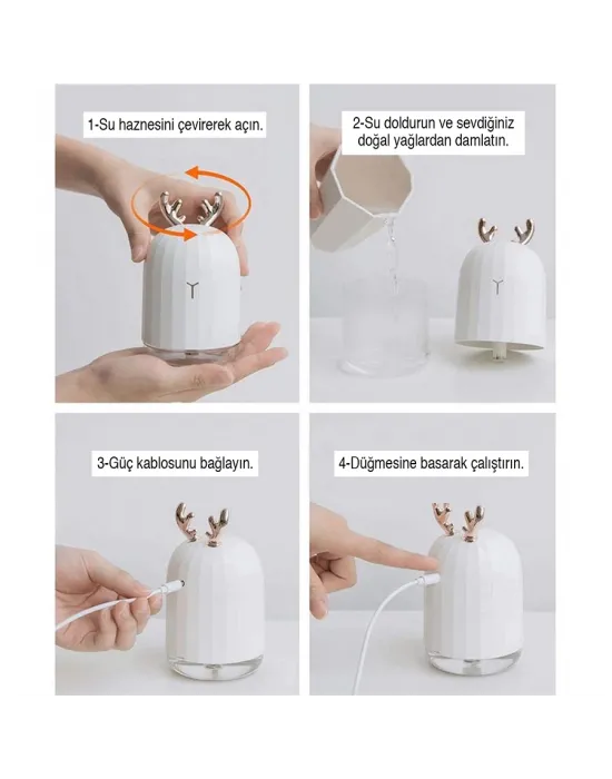 Lovely Humidifier Ortam Dezenfeksiyon ve Şık Buhar Makinesi