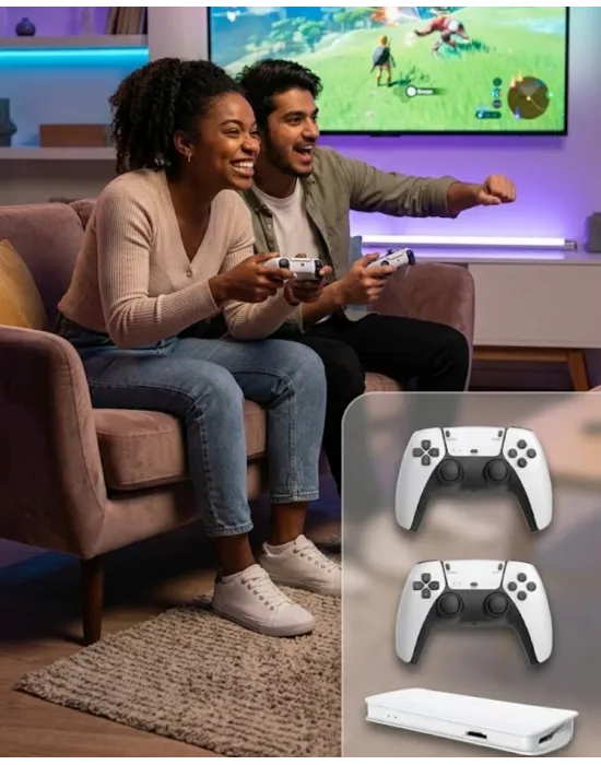 M15 Retro Konsol – 20.000 Oyunlu, Çift Gamepadli, 4k Hdmı