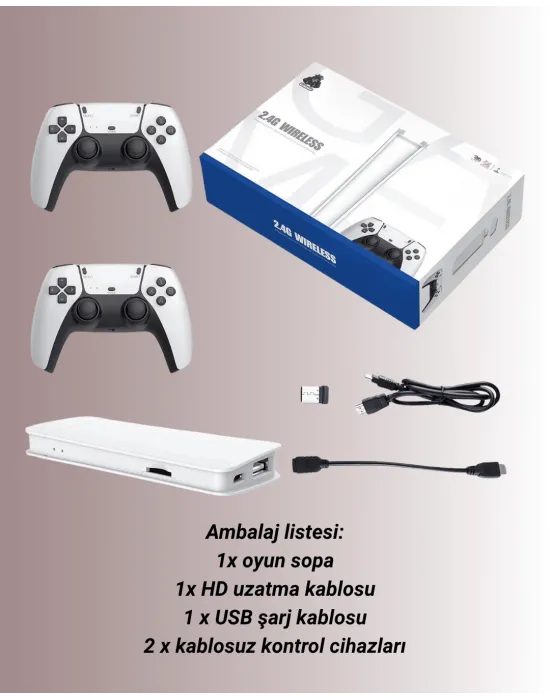 M15 Retro Konsol – 20.000 Oyunlu, Çift Gamepadli, 4k Hdmı