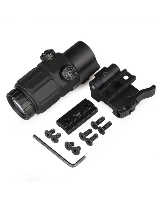 Magnifier 5x Yakınlaştırmalı Dürbün  22mm Ray Uyumlu, Katlanır Yaylı Ayaklı