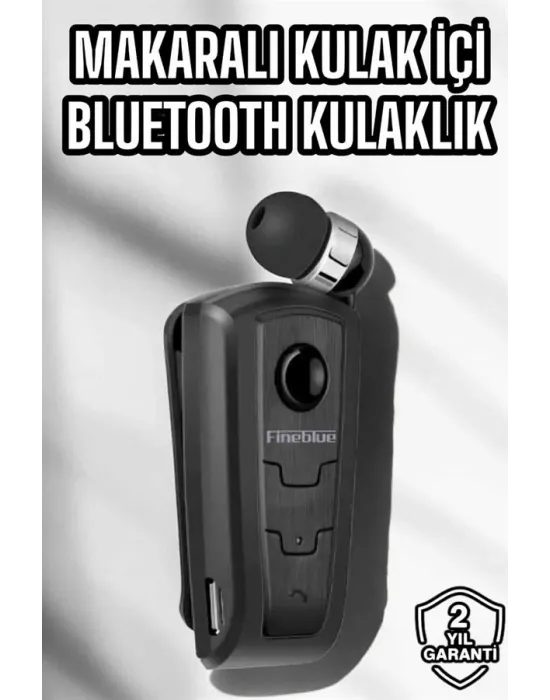 Makaralı Bluetooth Kulaklık Kulak İçi Android İos Uyumlu Titreşimli