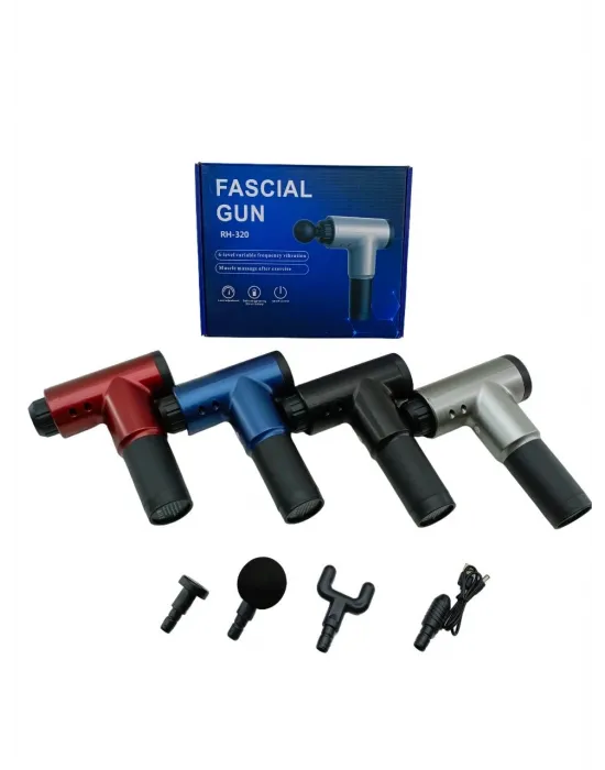 Masaj Tabancası Aleti  4pcs Başlık   6 Kademe Hız Seviyesi   Usb Şarjlı