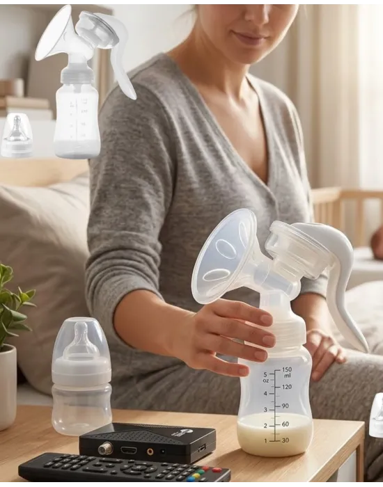 Masaj Ve Sağım Özellikli Manuel Süt Pompası Sessiz Kullanım 180 Ml