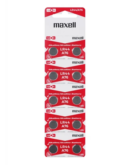 Maxell Lr44 Ag13 Sr44 A76 1.5v Alkalin Saat Pili 10 Adet