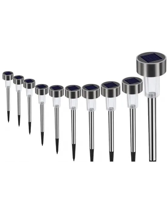 Metal Gövdeli Solar Bahçe Lambası 10lu