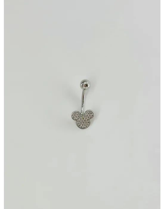 Mickey Mouse Detaylı Göbek Piercing - Pg0063